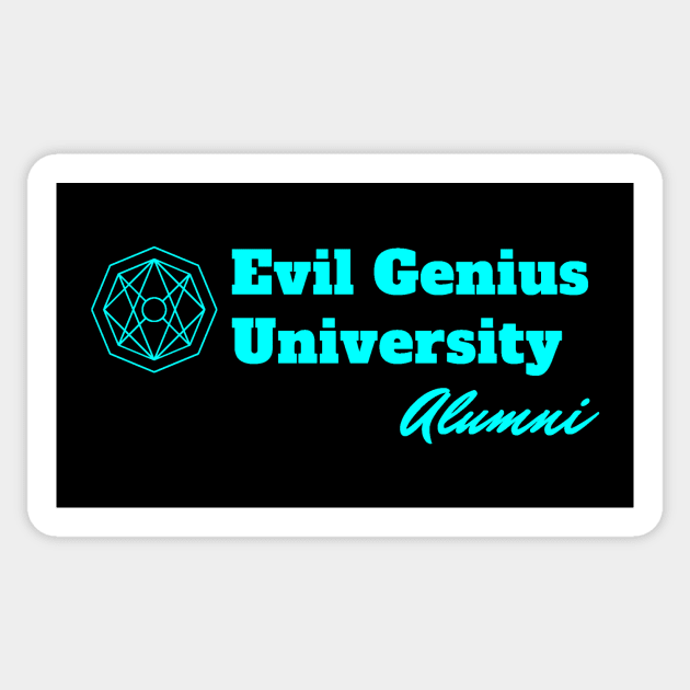 Evil Genius University Sticker by TeeNoir